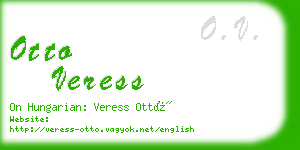 otto veress business card